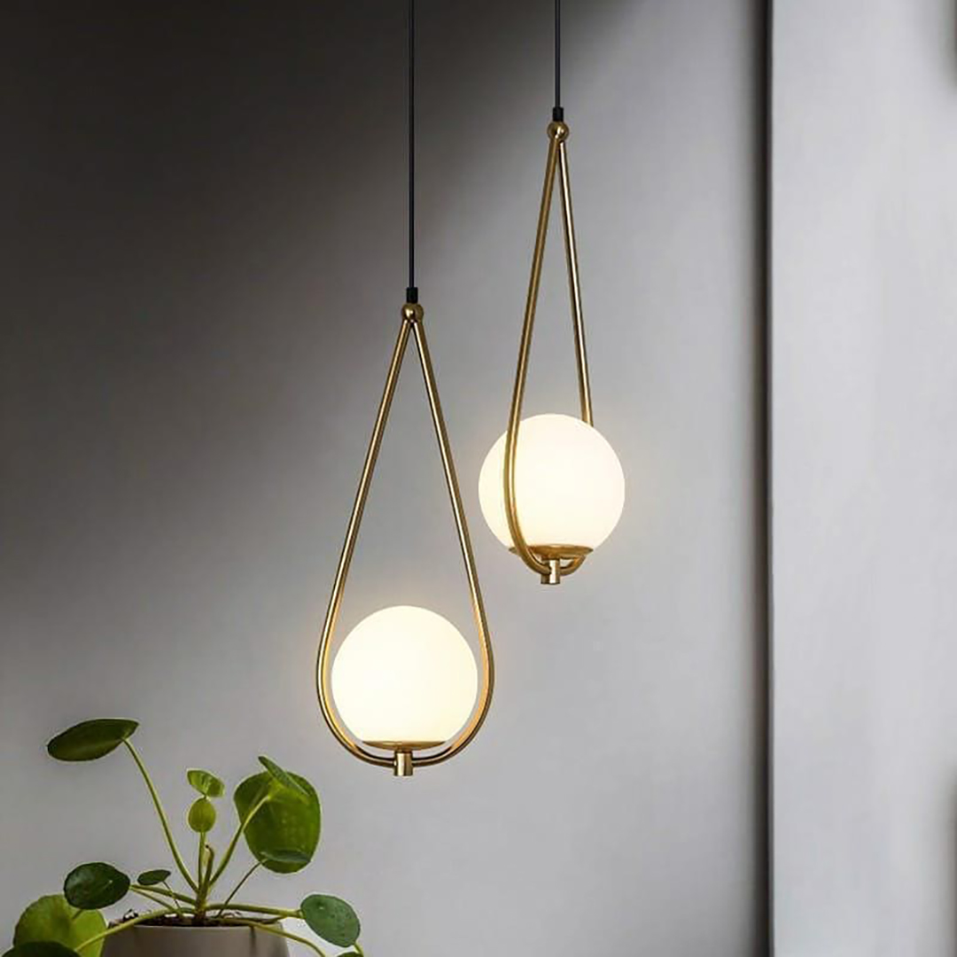 modern-gold-globe-chandelier-mid-century-pendant-light-fixture-e14 (Without Lamp)