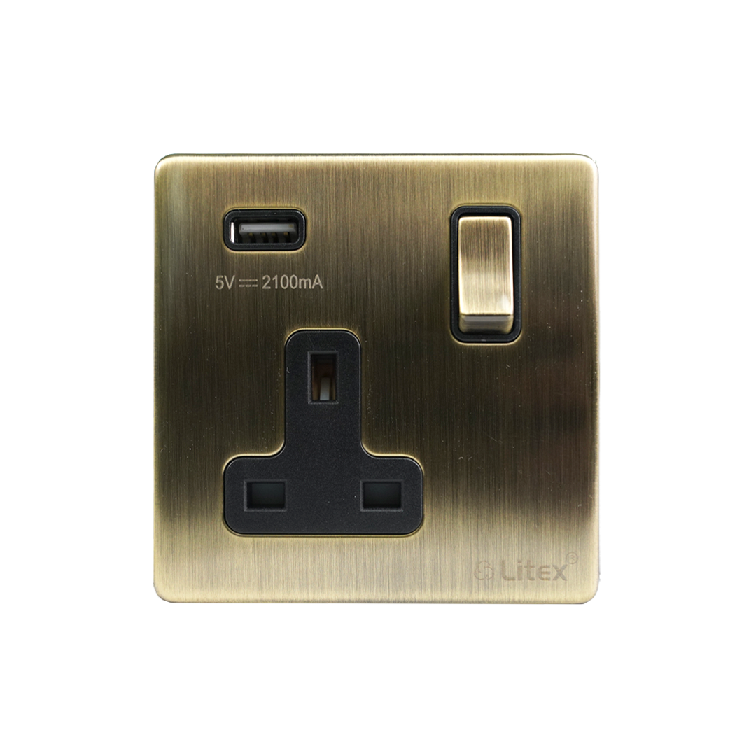 topex-13a-1-gang-socket-with-usb-outlet-2-1-antique-brass