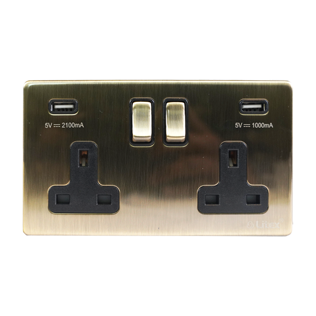 topex-antique-brass-13a-2-gang-socket-with-usb-outlet-3-1a