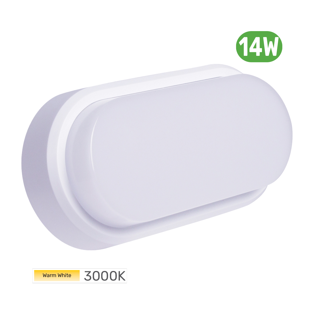 topex-led-bulkhead-oval-white-14w-3000k-ip65