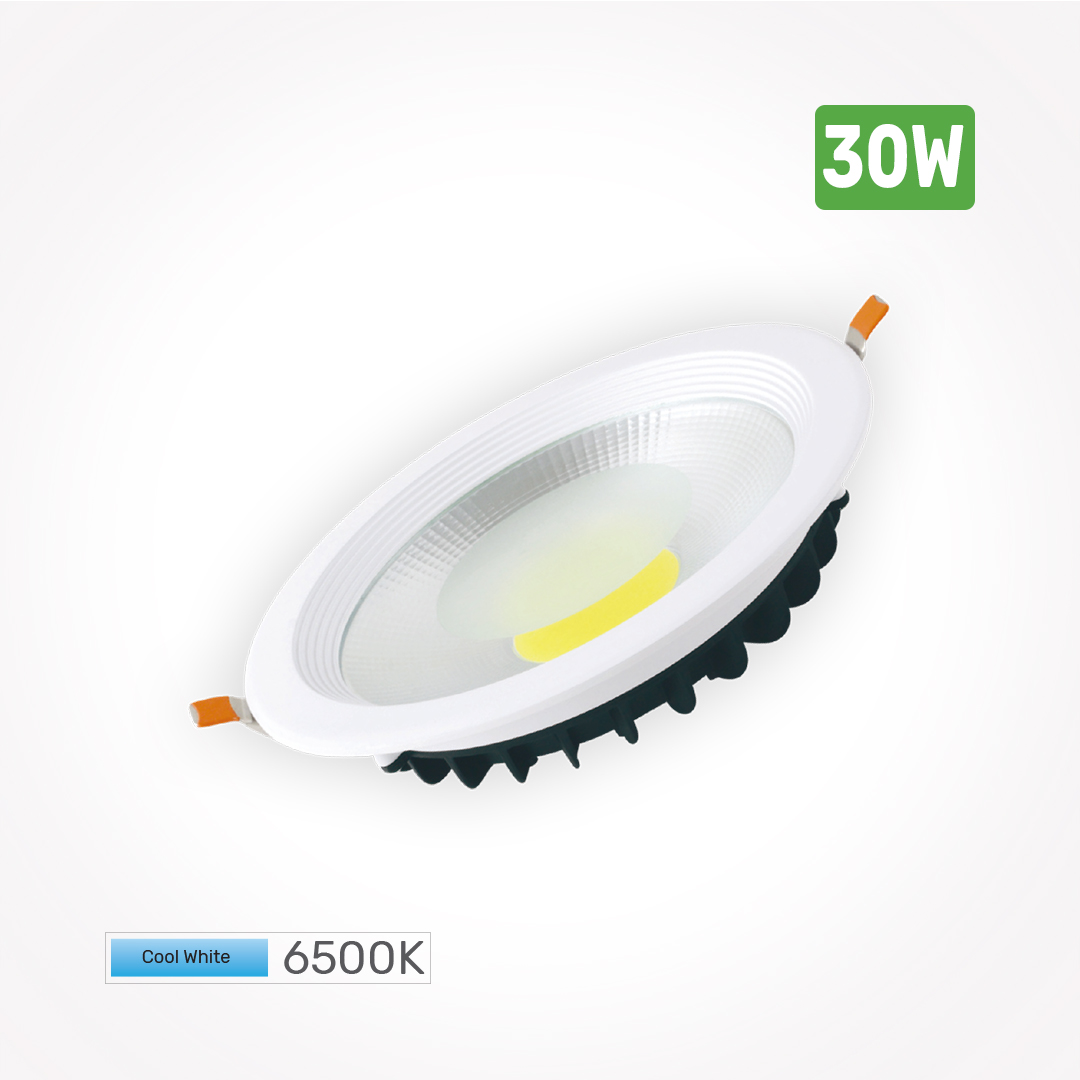 topex-venus-cob-downlight-30-watt-round-recessed-6500k